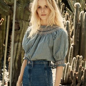 ⭐️SOLD⭐️ doen hester top in josephine plaid